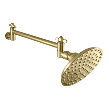 Kingston Brass CK135K7 5" Showerhead with High Low Adjustable Arm, Brushed Brass CK135K7